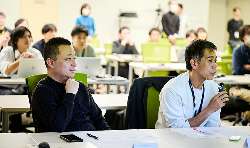 社内ハッカソン2025審査員の和田と江尻