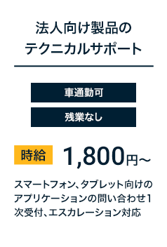法人向け製品のテクニカルサポート