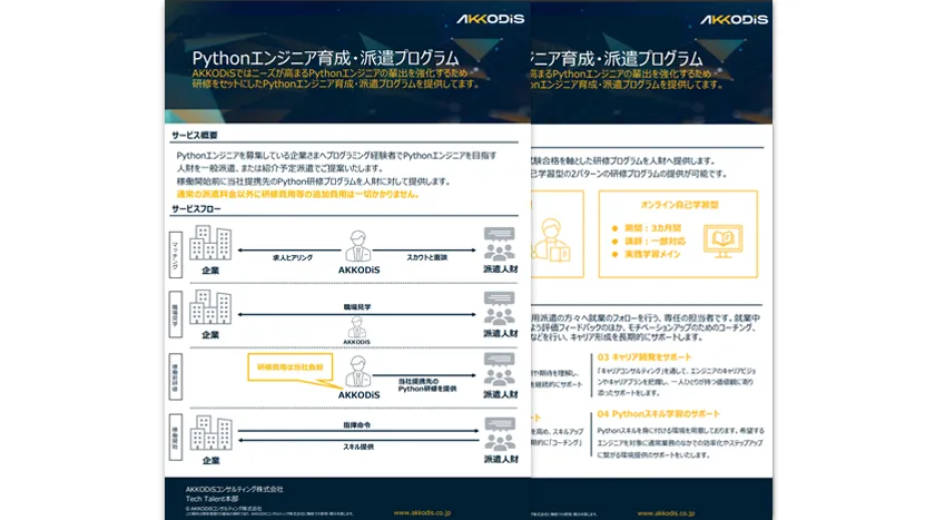 Pythonエンジニア育成・派遣プログラム