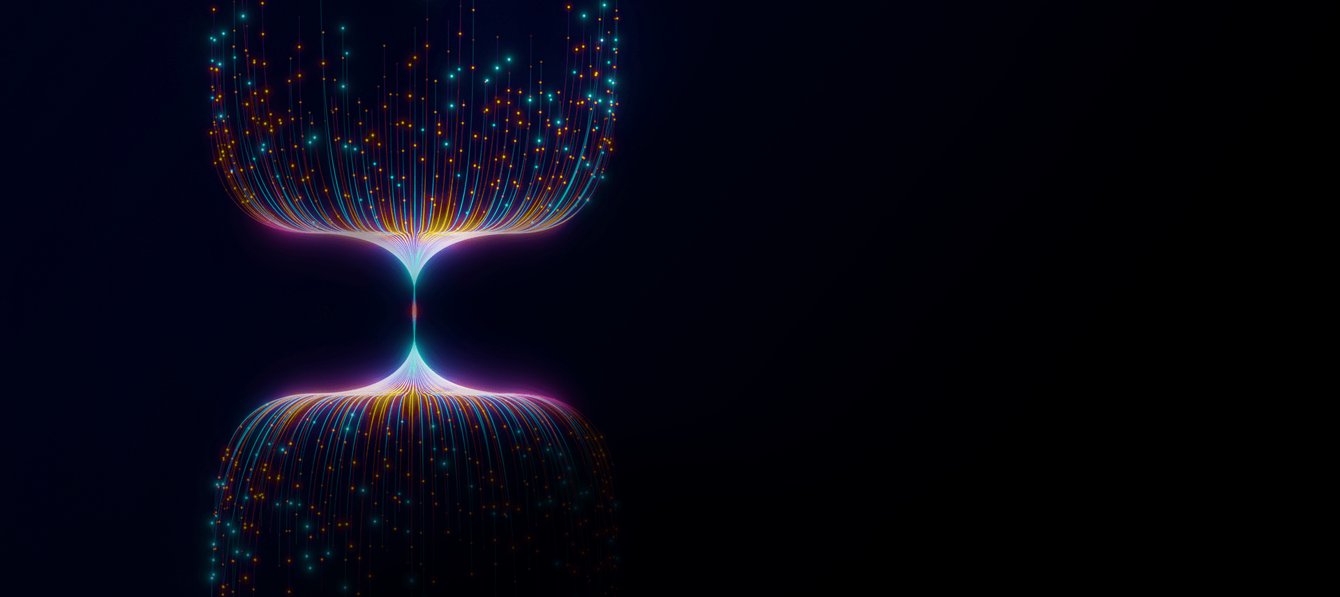Flusso di rete neurale di apprendimento dell'intelligenza artificiale generato da Big Data