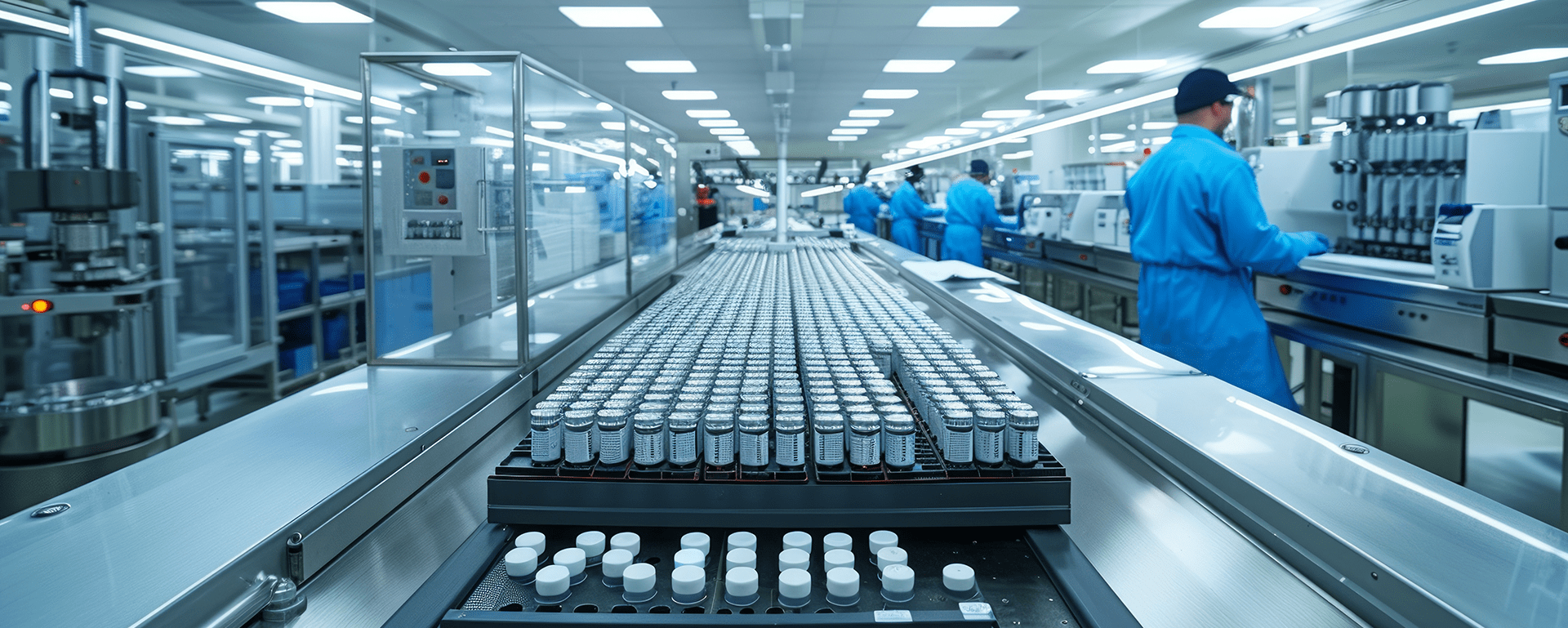 Laboratorio moderno in uno stabilimento di produzione