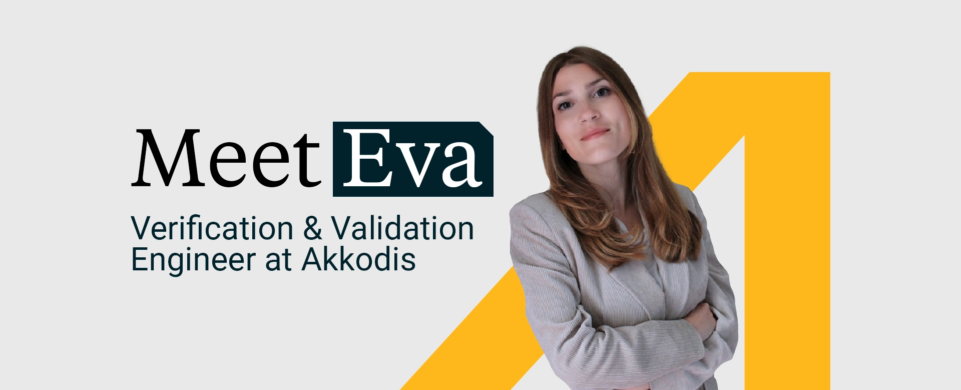 Eva working as a Verification & Validation Engineer at Akkodis Belgium