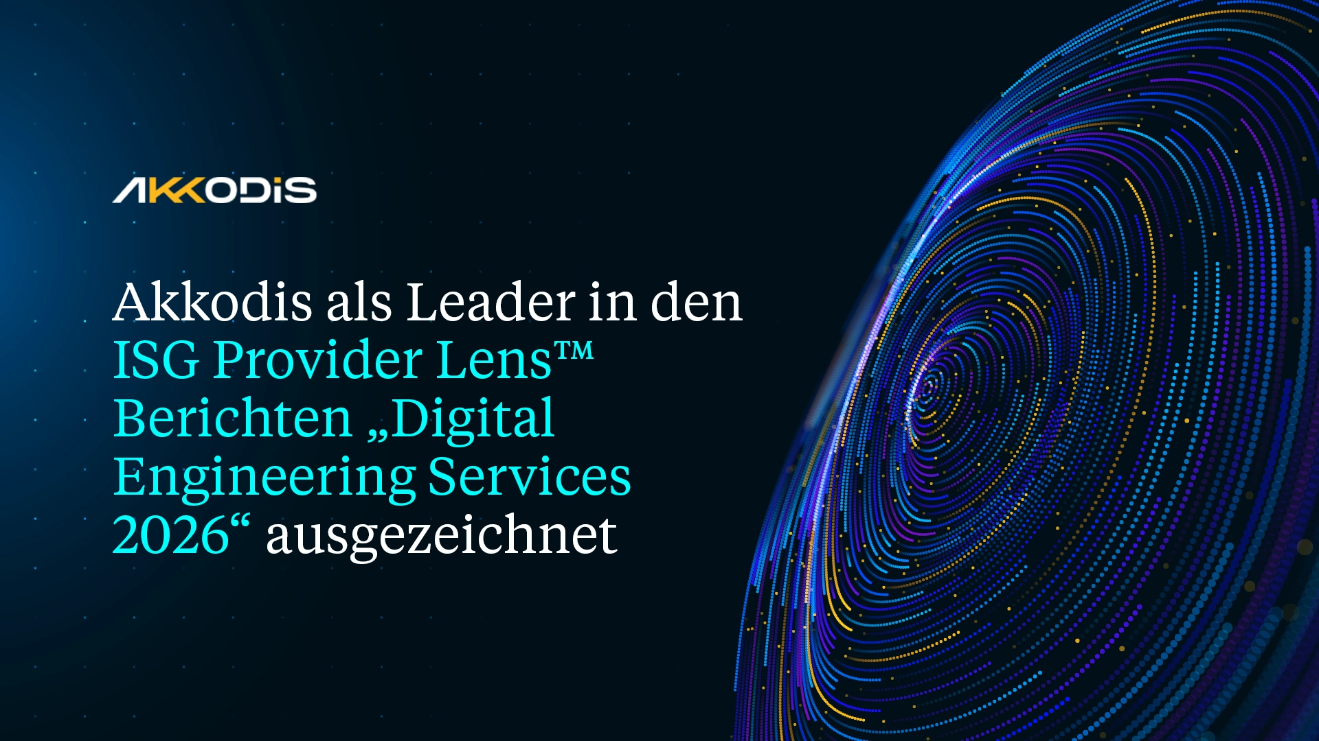 Akkodis als Leader in ISG Digital Engineering Services 2026 ausgezeichnet 