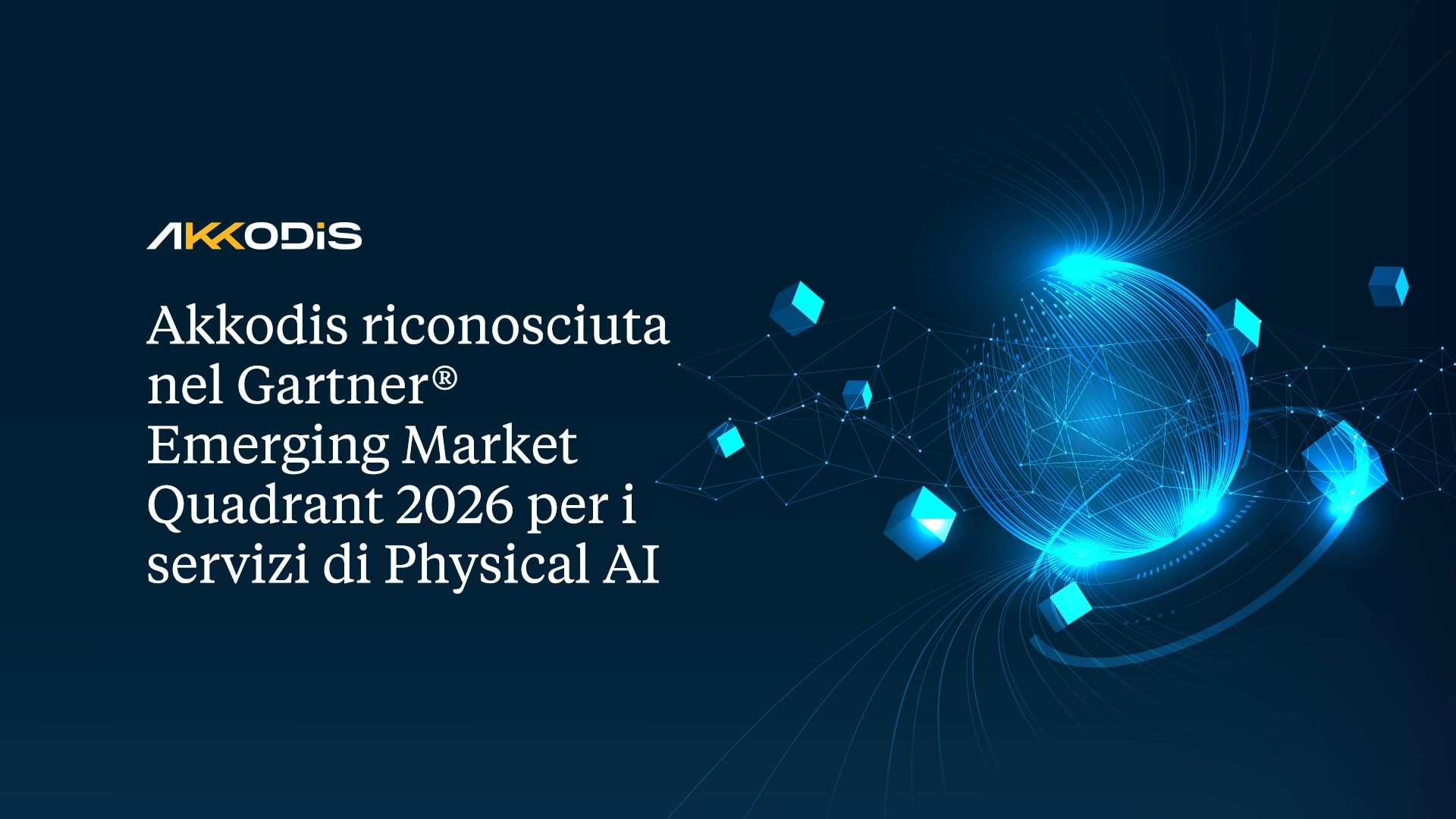Akkodis riconosciuta nel Gartner® Emerging Market Quadrant 2026 per i servizi di Physical AI