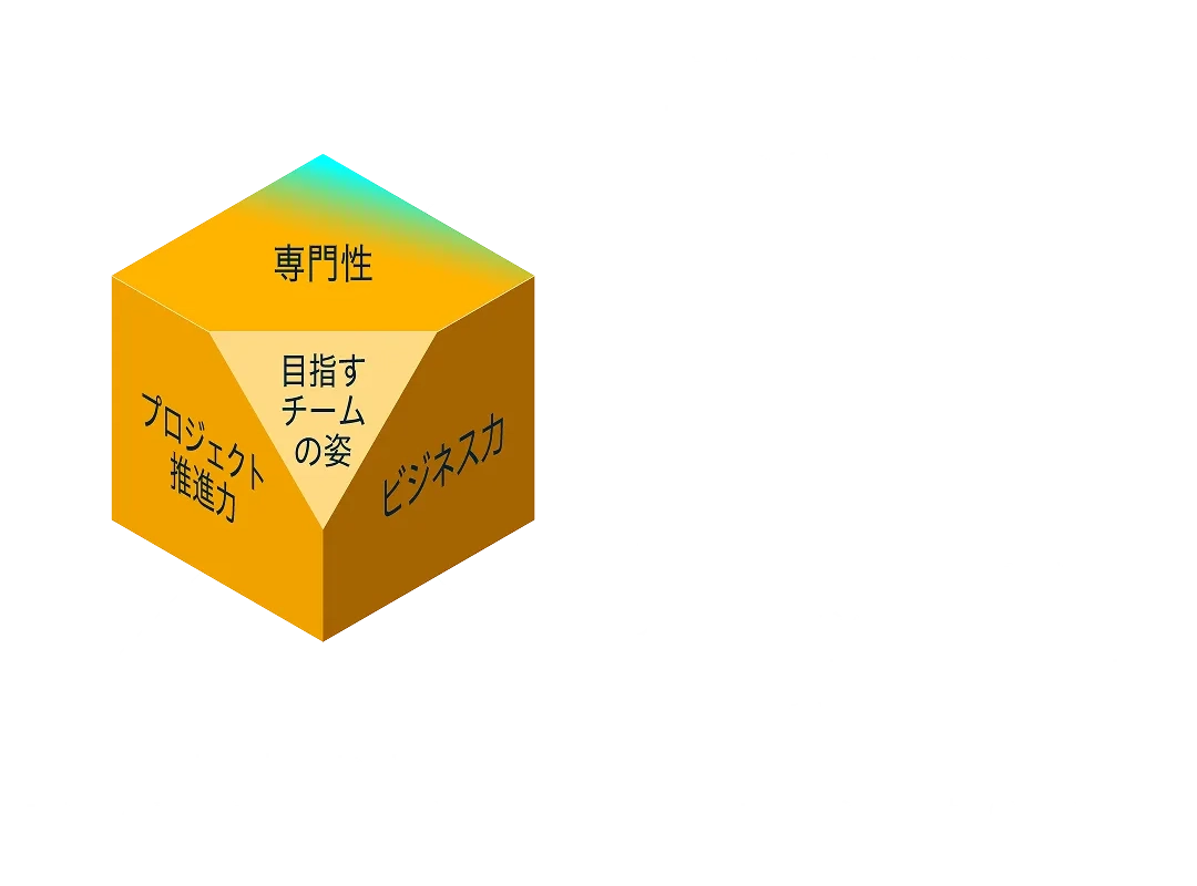 目指すチームの姿 - 専門性・ビジネス力・プロジェクト推進力の3つのスキルを継続的に磨く